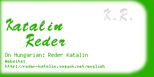 katalin reder business card